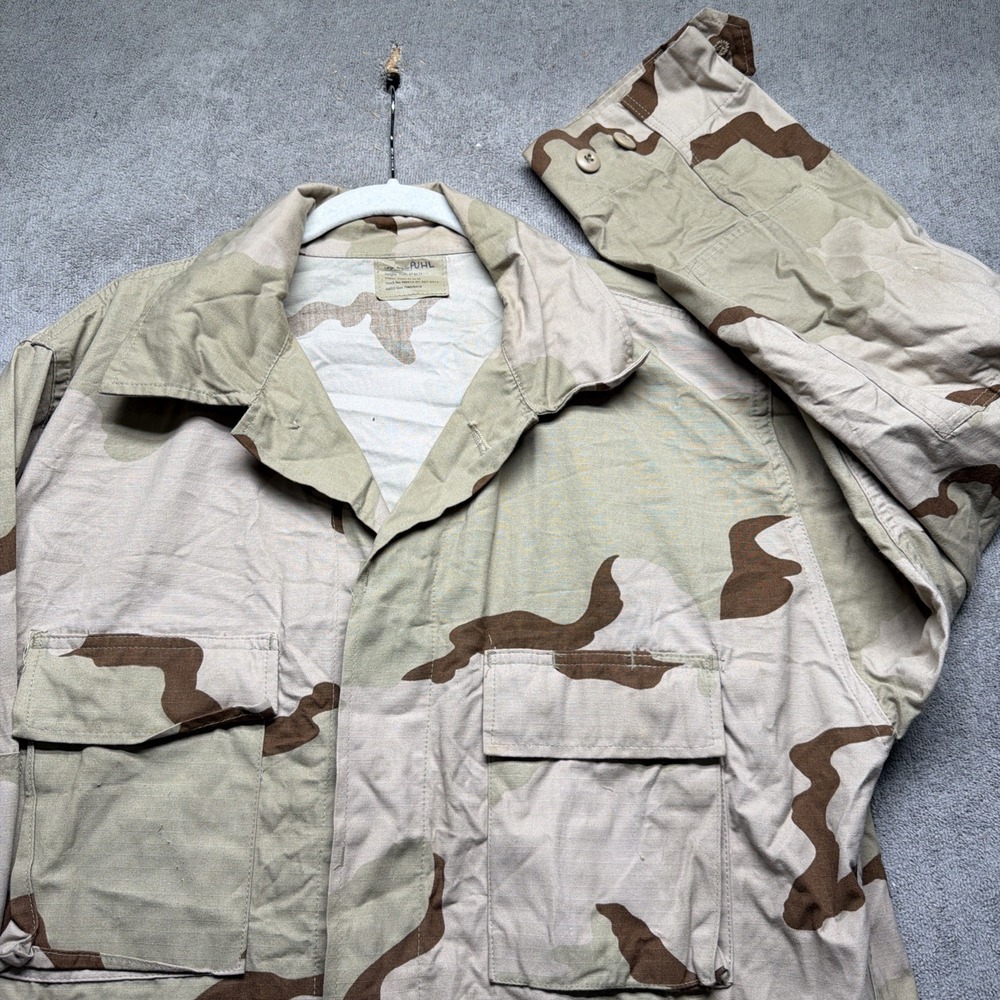 US Army DCU Desert Camo BDU Combat Jacket 3 Color NATO Uniform Large Regular